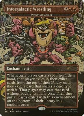 Intergalactic Wrestling - Possibility Storm card from Secret Lair Drop Series