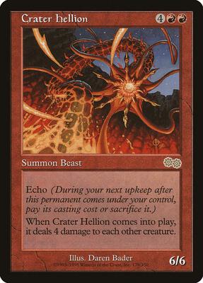 Crater Hellion card from Urza's Saga