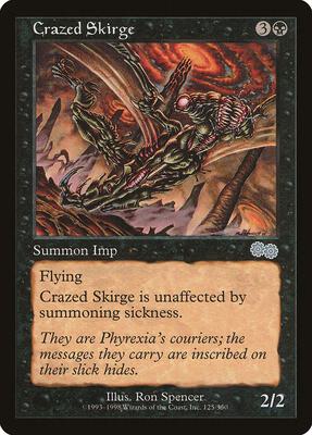 Crazed Skirge card from Urza's Saga