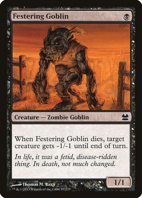Festering Goblin card from Modern Masters