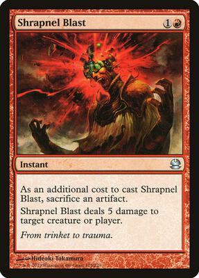 Shrapnel Blast card from Modern Masters