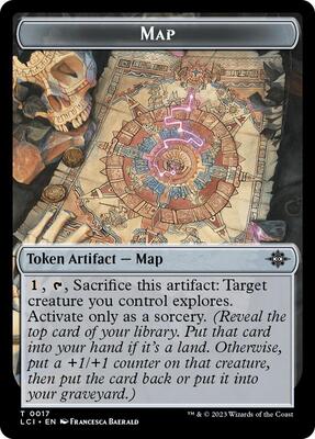 Treasure (0018) // Map Double-Sided Token card from The Lost Caverns of Ixalan