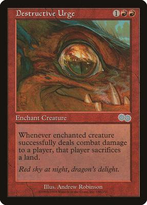 Destructive Urge card from Urza's Saga