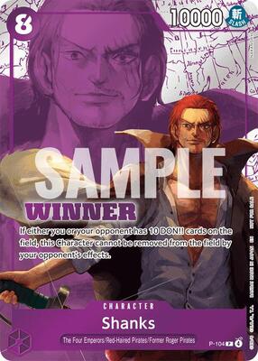 Shanks (Winner Pack 2026 Vol. 2) card from One Piece Promotion Cards