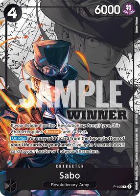 Sabo (Winner Pack 2026 Vol. 2) card from One Piece Promotion Cards