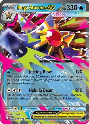 Mega Starmie ex - 021/088 card from ME03: Perfect Order
