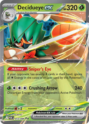 Decidueye ex - 012/088 card from ME03: Perfect Order