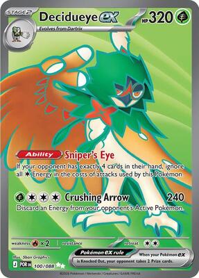 Decidueye ex - 100/088 card from ME03: Perfect Order