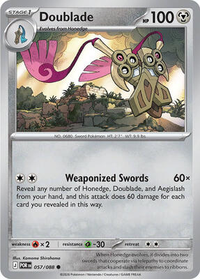 Doublade - 057/088 card from ME03: Perfect Order