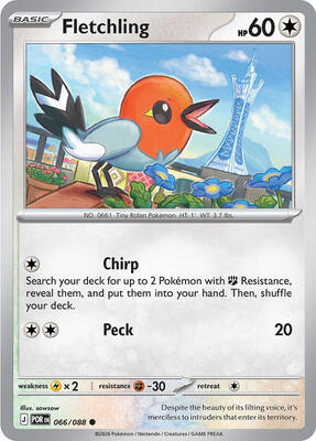 Fletchling card from ME03: Perfect Order