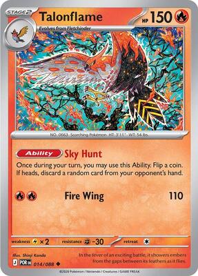 Talonflame - 014/088 card from ME03: Perfect Order