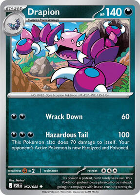 Drapion - 052/088 card from ME03: Perfect Order