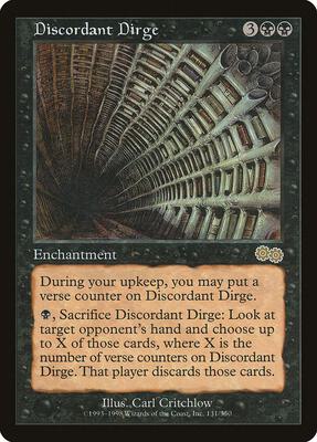 Discordant Dirge card from Urza's Saga