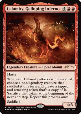 Calamity, Galloping Inferno (Year of the Horse 2026) card from Standard Showdown Promos