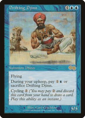 Drifting Djinn card from Urza's Saga