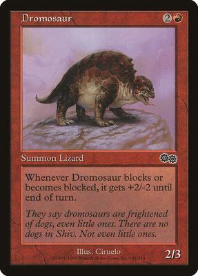 Dromosaur card from Urza's Saga