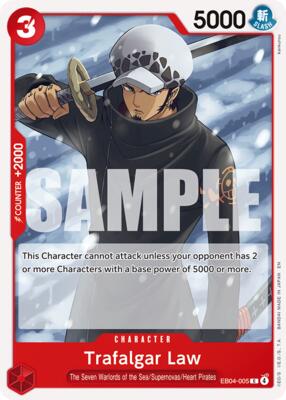 Trafalgar Law card from Adventure on Kami's Island