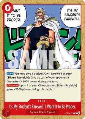 It's My Student's Farewell. I Want It to Be Proper. card from Adventure on Kami's Island