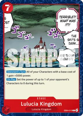 Lulucia Kingdom card from Adventure on Kami's Island