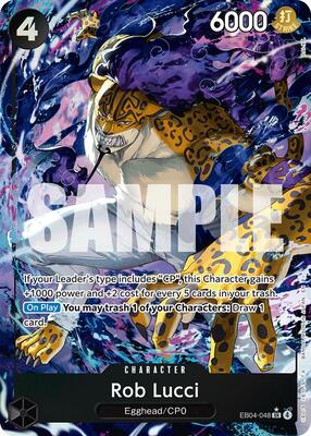 Rob Lucci (Alternate Art) card from Adventure on Kami's Island