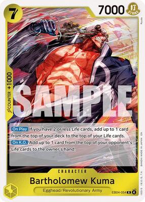 Bartholomew Kuma (EB04-054) card from Adventure on Kami's Island