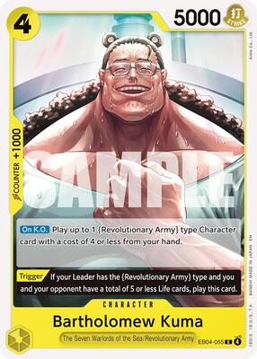 Bartholomew Kuma (EB04-055) card from Adventure on Kami's Island