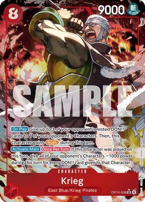 Krieg (OP15-008) (Alternate Art) card from Adventure on Kami's Island
