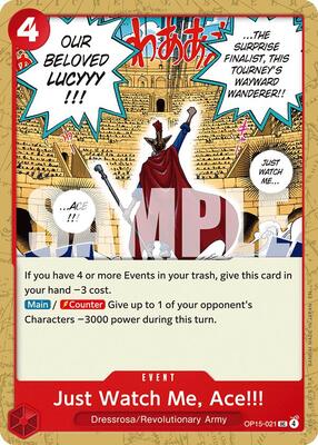 Just Watch Me, Ace!!! card from Adventure on Kami's Island