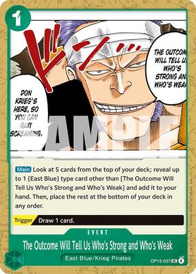 The Outcome Will Tell Us Who's Strong and Who's Weak card from Adventure on Kami's Island