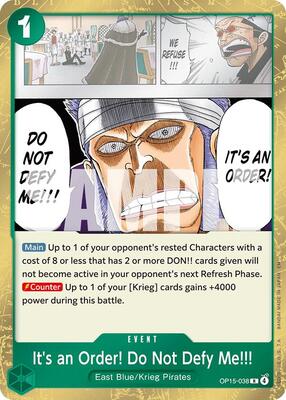 It's an Order! Do Not Defy Me!!! card from Adventure on Kami's Island