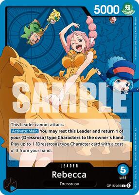 Rebecca (OP15-039) card from Adventure on Kami's Island