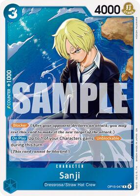 Sanji (OP15-047) card from Adventure on Kami's Island