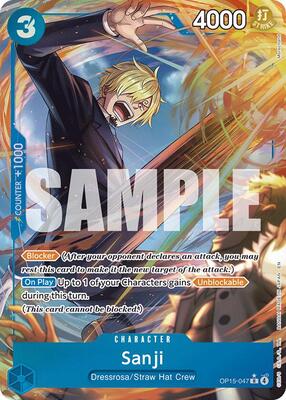 Sanji (OP15-047) (Alternate Art) card from Adventure on Kami's Island