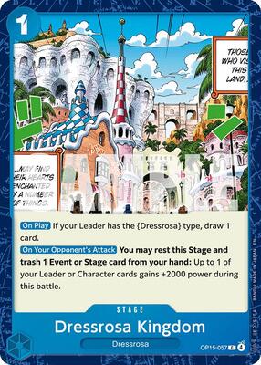 Dressrosa Kingdom card from Adventure on Kami's Island
