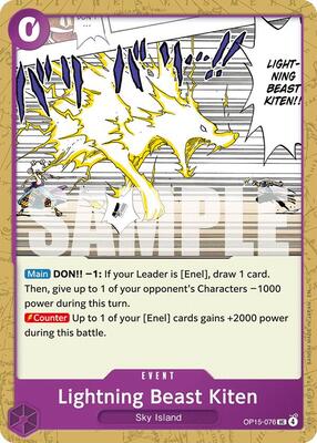 Lightning Beast Kiten card from Adventure on Kami's Island