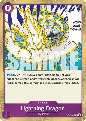 Lightning Dragon card from Adventure on Kami's Island