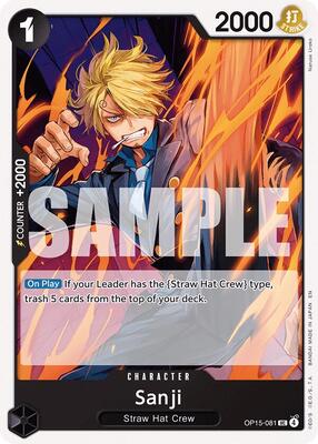 Sanji (OP15-081) card from Adventure on Kami's Island