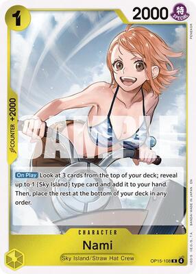 Nami (OP15-108) card from Adventure on Kami's Island