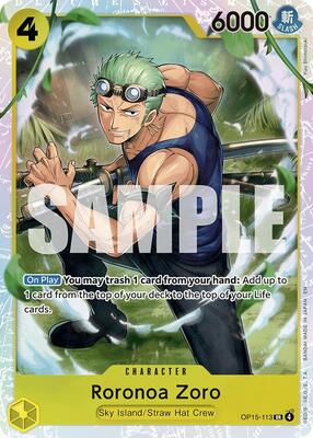 Roronoa Zoro (OP15-113) card from Adventure on Kami's Island