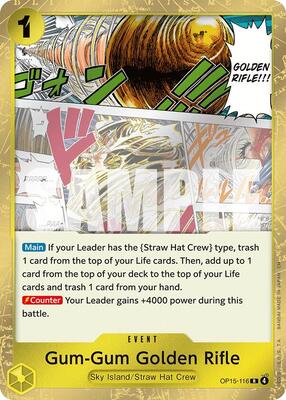 Gum-Gum Golden Rifle card from Adventure on Kami's Island