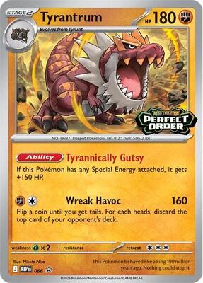 Tyrantrum - 066 card from ME: Mega Evolution Promo