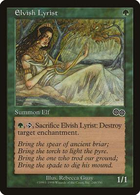 Elvish Lyrist card from Urza's Saga