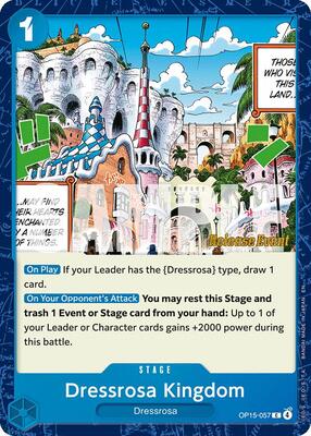Dressrosa Kingdom card from Adventure on Kami's Island Release Event Cards