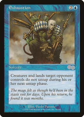 Exhaustion card from Urza's Saga