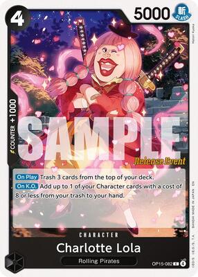 Charlotte Lola card from Adventure on Kami's Island Release Event Cards