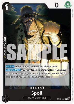 Spoil card from Adventure on Kami's Island Release Event Cards