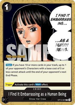 I Find It Embarrassing as a Human Being card from Adventure on Kami's Island Release Event Cards