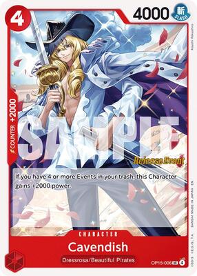 Cavendish card from Adventure on Kami's Island Release Event Cards