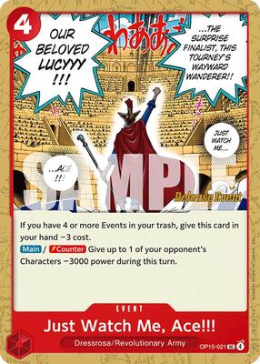 Just Watch Me, Ace!!! card from Adventure on Kami's Island Release Event Cards