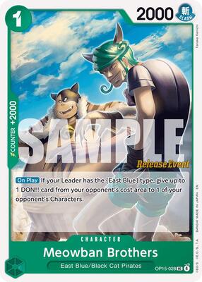 Meowban Brothers card from Adventure on Kami's Island Release Event Cards